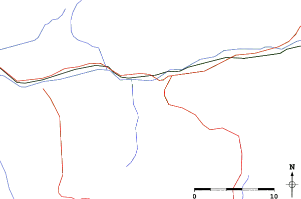 Roads and rivers close to Hochwurzen