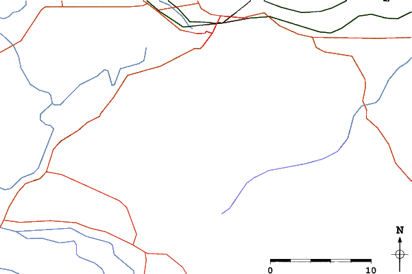 Roads and rivers close to Hogadon