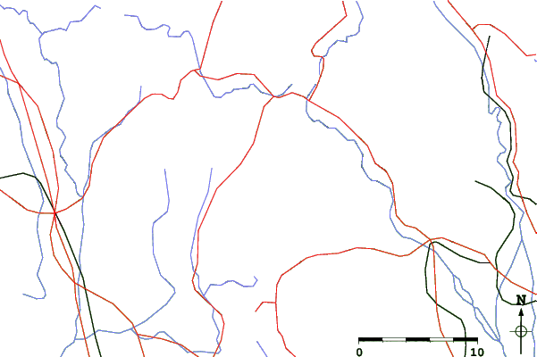 Roads and rivers close to Ibi Kogen