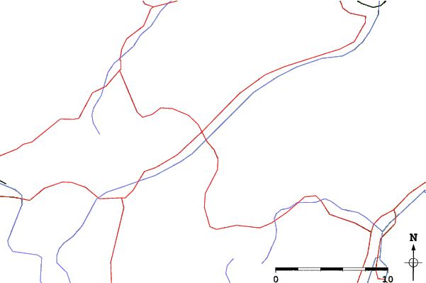 Roads and rivers close to Ischgl