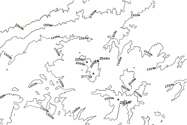 Kartalkaya neighbourhood contours
