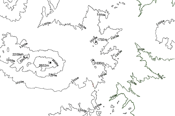 Karuizawa Snow Park neighbourhood contours
