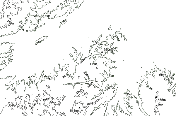 Kitami Wakamatsu Shimin neighbourhood contours