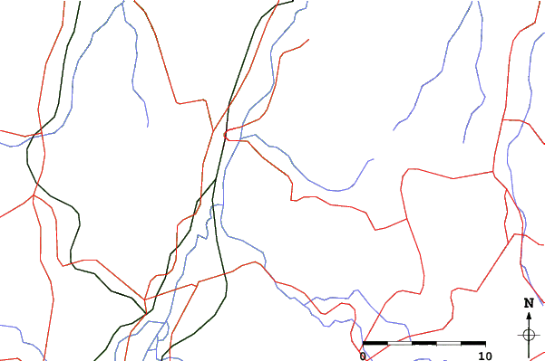 Roads and rivers close to Kitashinshu Kijimadaira