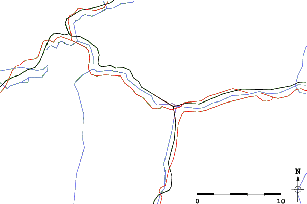Roads and rivers close to Kľačno