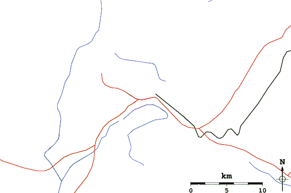 Roads and rivers close to La Hoya