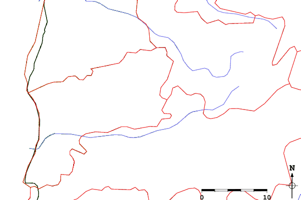 Roads and rivers close to Laqlouq