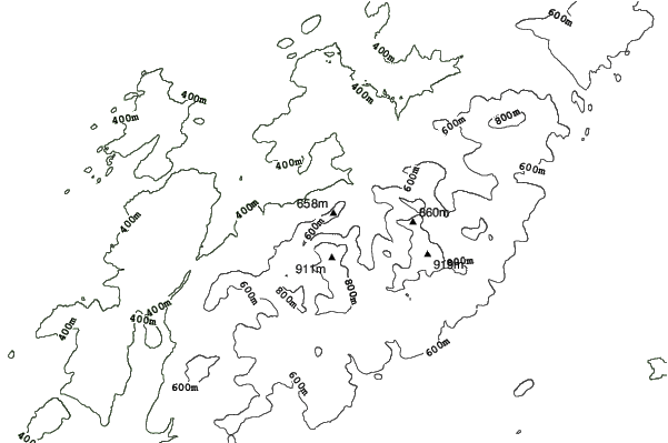 Le Massif du Sud neighbourhood contours