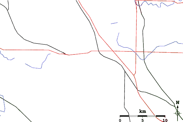 Roads and rivers close to Little Switzerland