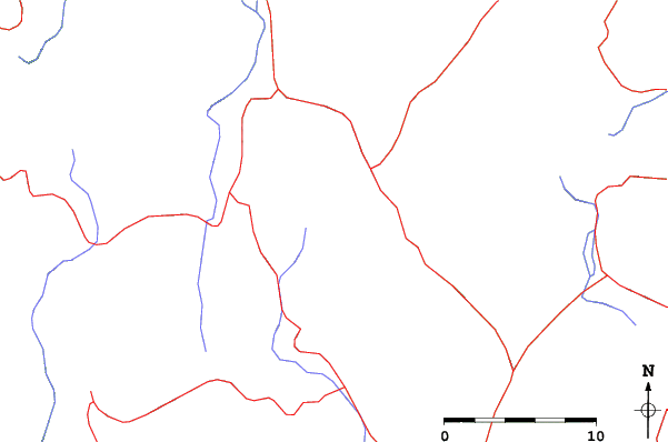 Roads and rivers close to Mainalo