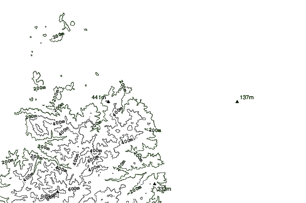 Makado Onsen neighbourhood contours