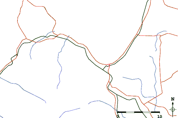 Roads and rivers close to Makado Onsen