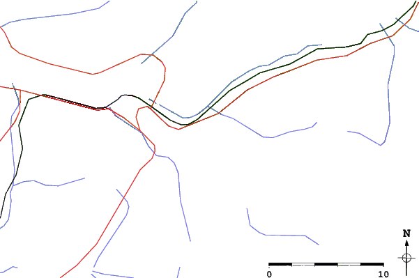 Roads and rivers close to Marble Mountain