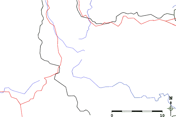 Roads and rivers close to Medebach-Küstelberg/Schlossberg