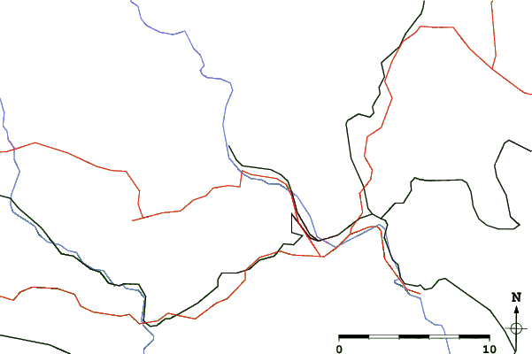 Roads and rivers close to Mladé Buky