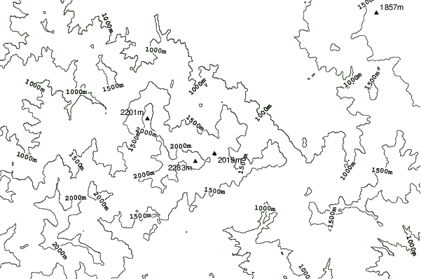 Mt Ashland neighbourhood contours