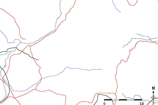 Roads and rivers close to Mt Voras Kaimaktsalan