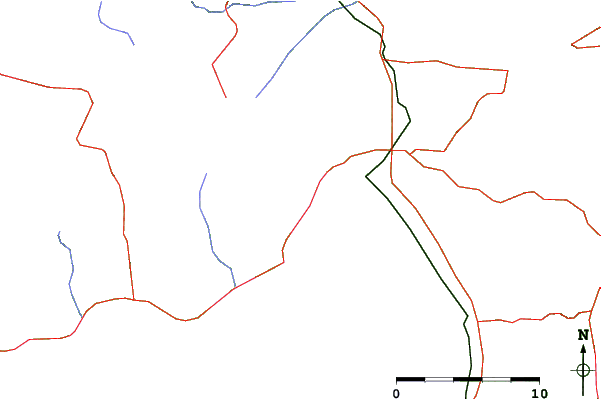 Roads and rivers close to Mutsushi Kamafuseyama