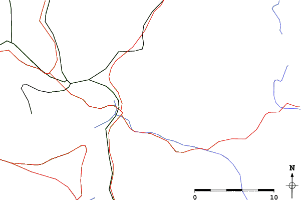 Roads and rivers close to Mythenregion
