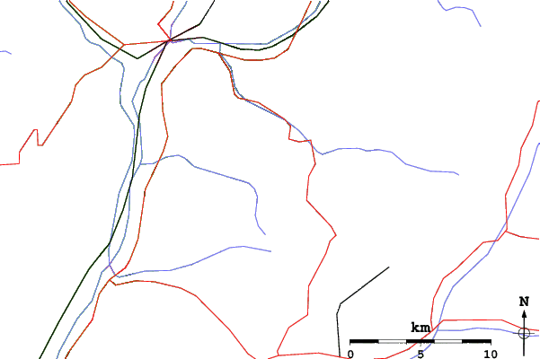 Roads and rivers close to Nova Pontente-Deutschnofen