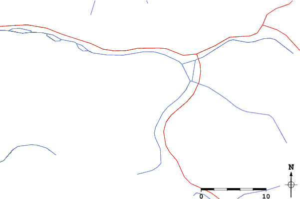 Roads and rivers close to Nun-Kun