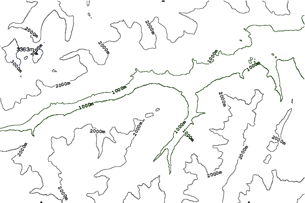 Obersaxen - Mundaun - Val Lumnezia neighbourhood contours