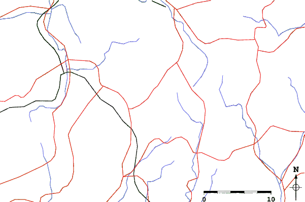 Roads and rivers close to Ogaya