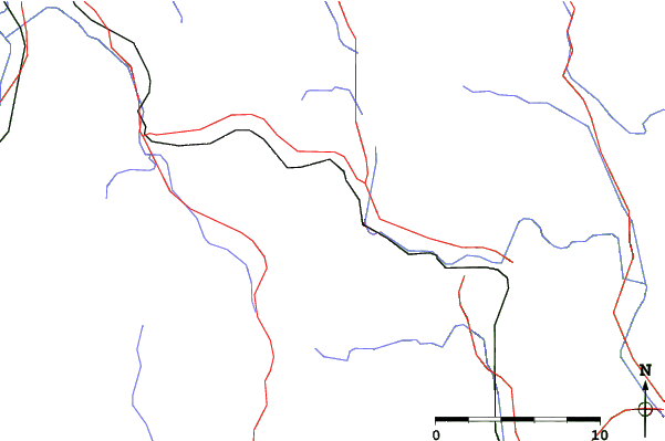 Roads and rivers close to Okemo Mountain