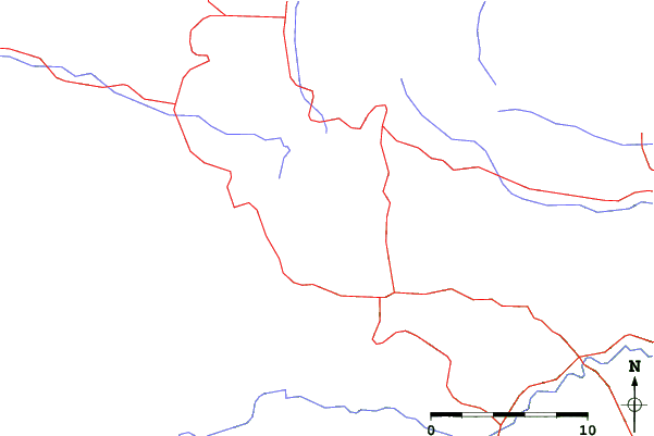 Roads and rivers close to Pamporovo