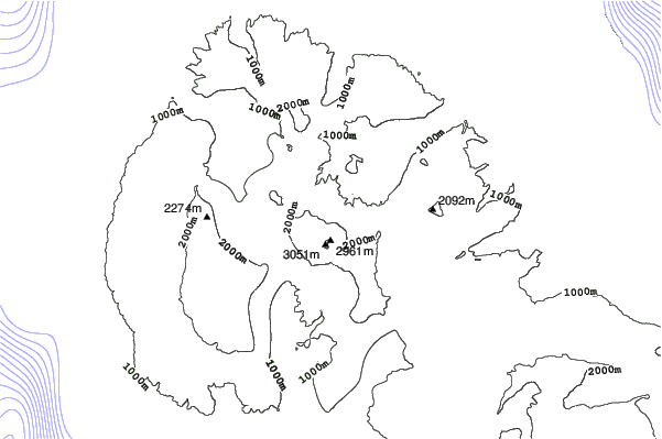 Piton des Neiges neighbourhood contours