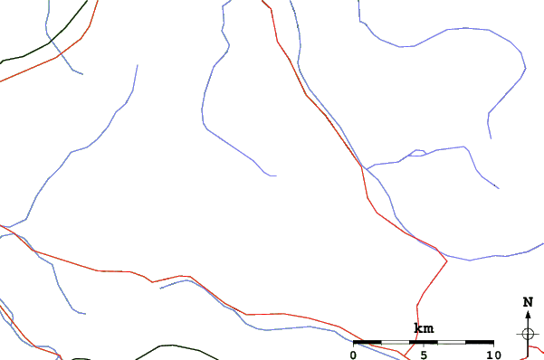Roads and rivers close to Praz De Lys Sommand