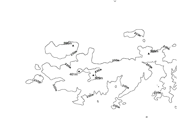 Foel Cwmcerwyn neighbourhood contours