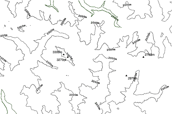 Pyrenees Heliski neighbourhood contours