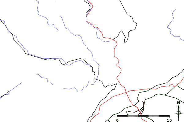 Roads and rivers close to Rehefeld