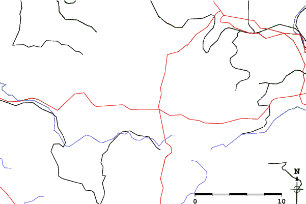 Roads and rivers close to Rennerod/Salzburger Kopf