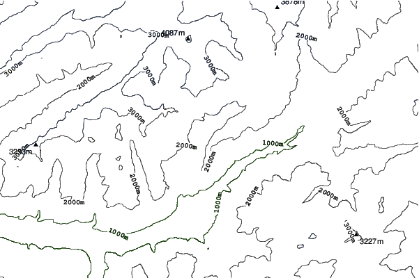 Riederalp - Aletsch Arena neighbourhood contours