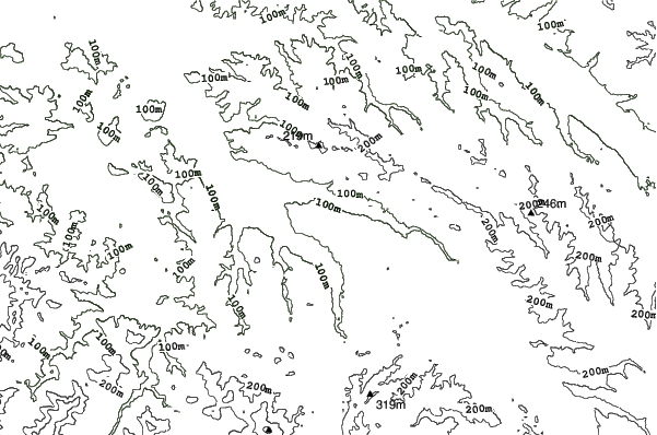 Larra-Belagua Nordic Ski Cente neighbourhood contours