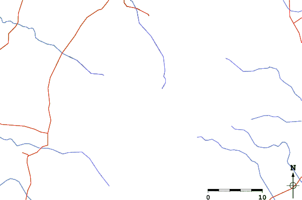 Roads and rivers close to Ruwenzori