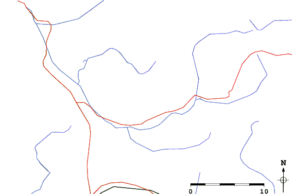 Roads and rivers close to Saint Michel de Chaillol - La Lozière