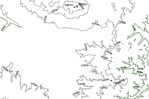 Saku Ski Garden Parada neighbourhood contours