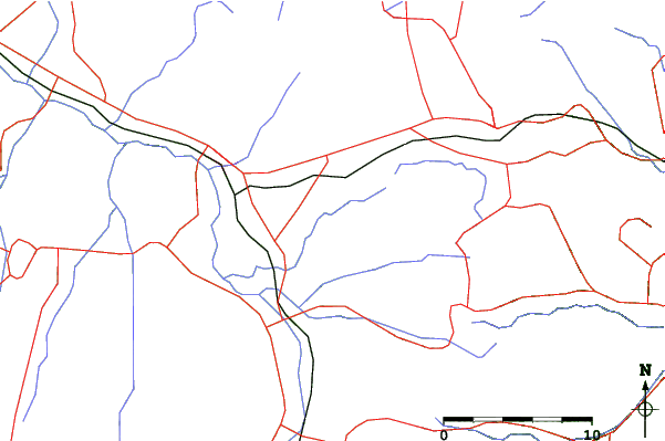 Roads and rivers close to Saku Ski Garden Parada