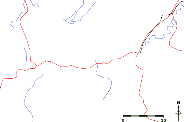 Roads and rivers close to Sapphire Valley