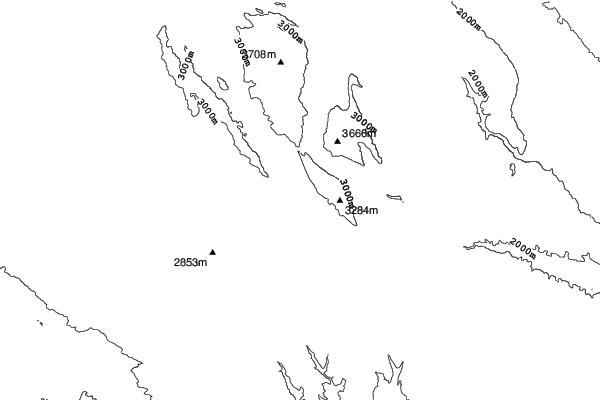 Sepidan Ski Resort neighbourhood contours