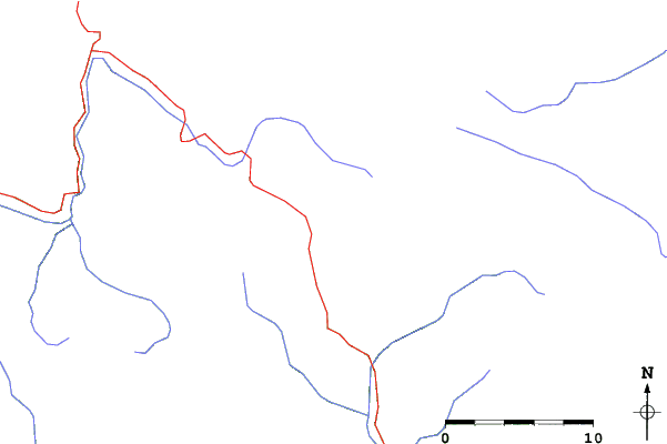 Roads and rivers close to Shemshak