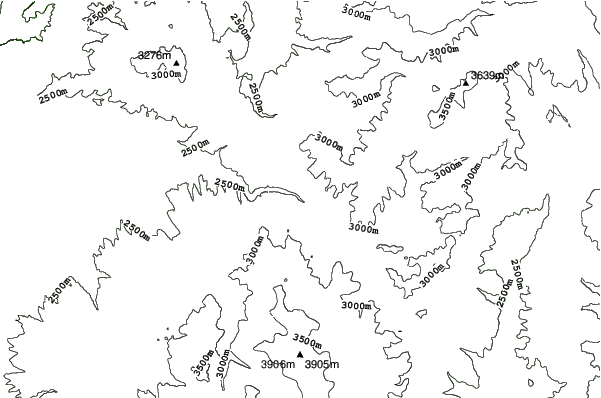 Sipapu Ski and Summer Resort neighbourhood contours
