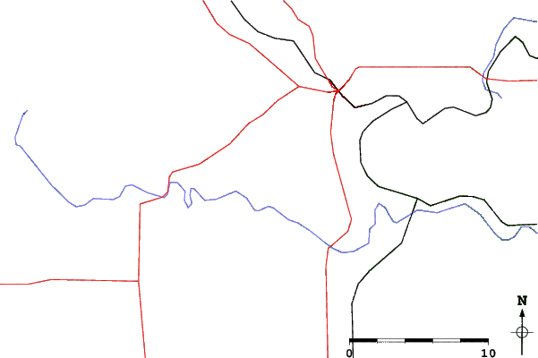Roads and rivers close to Ski Brule