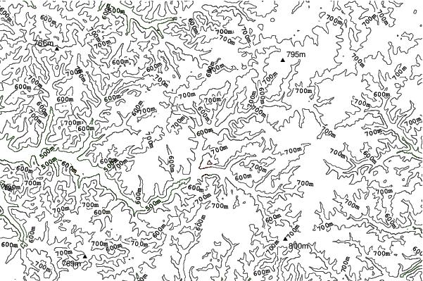 Ski Denton neighbourhood contours