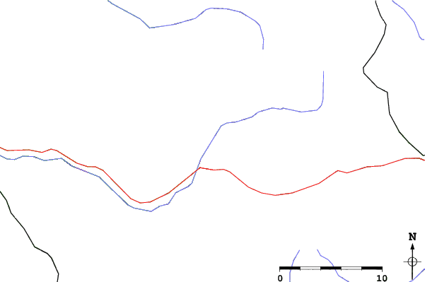 Roads and rivers close to Ski Denton