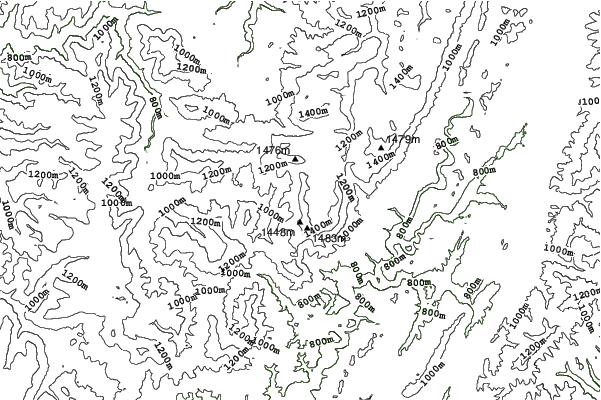 Snowshoe Mountain Resort neighbourhood contours
