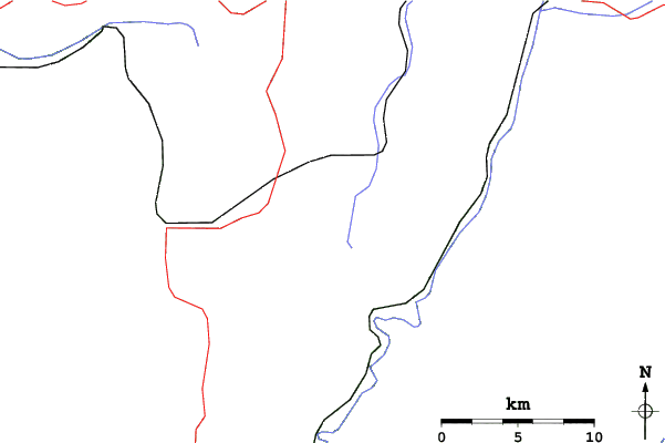 Roads and rivers close to Snowshoe Mountain Resort